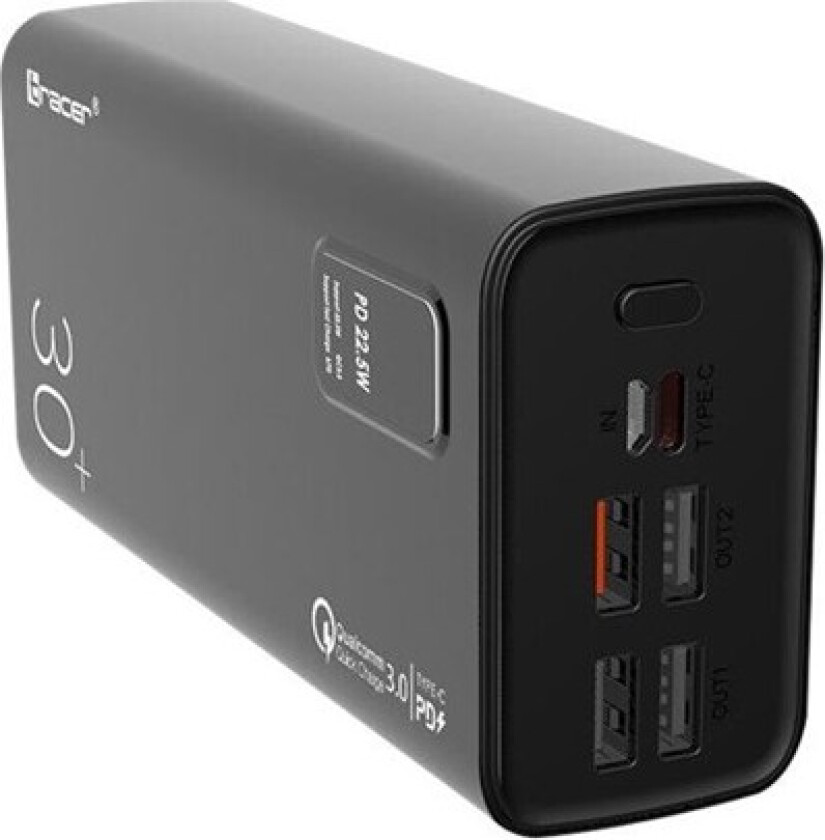 MODI power bank - Li-pol - 4 x USB 24 pin USB-C - 20 Watt Nødlader - 30 Wh