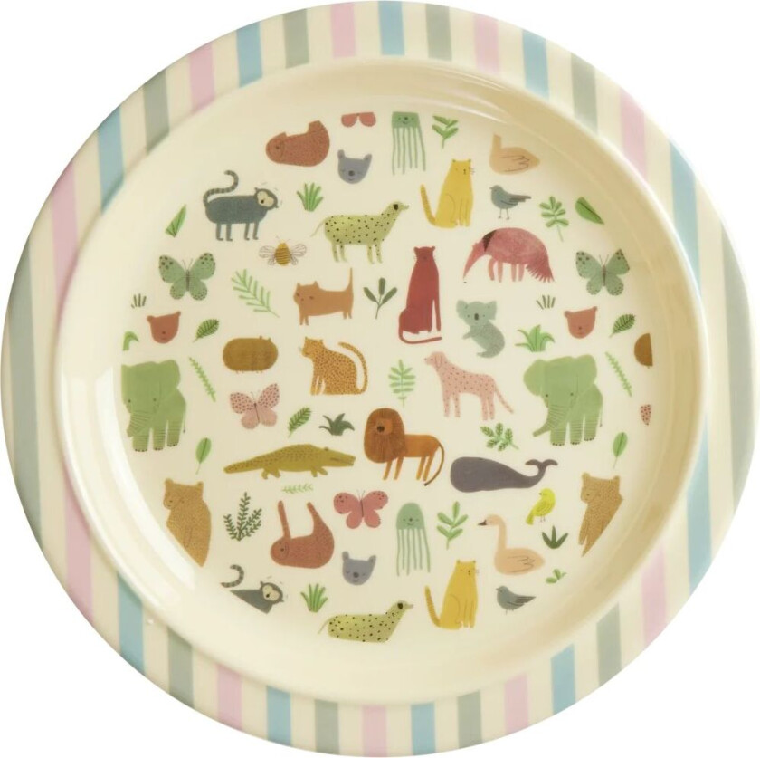 Sweet Jungle Print Melamin Børnetallerken
