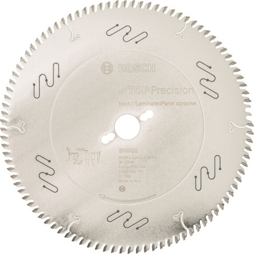 Bilde av Sirkelsagblad Top Precision Best for Laminated Panel Abrasive 300 x 30 x 3,2 mm, 96