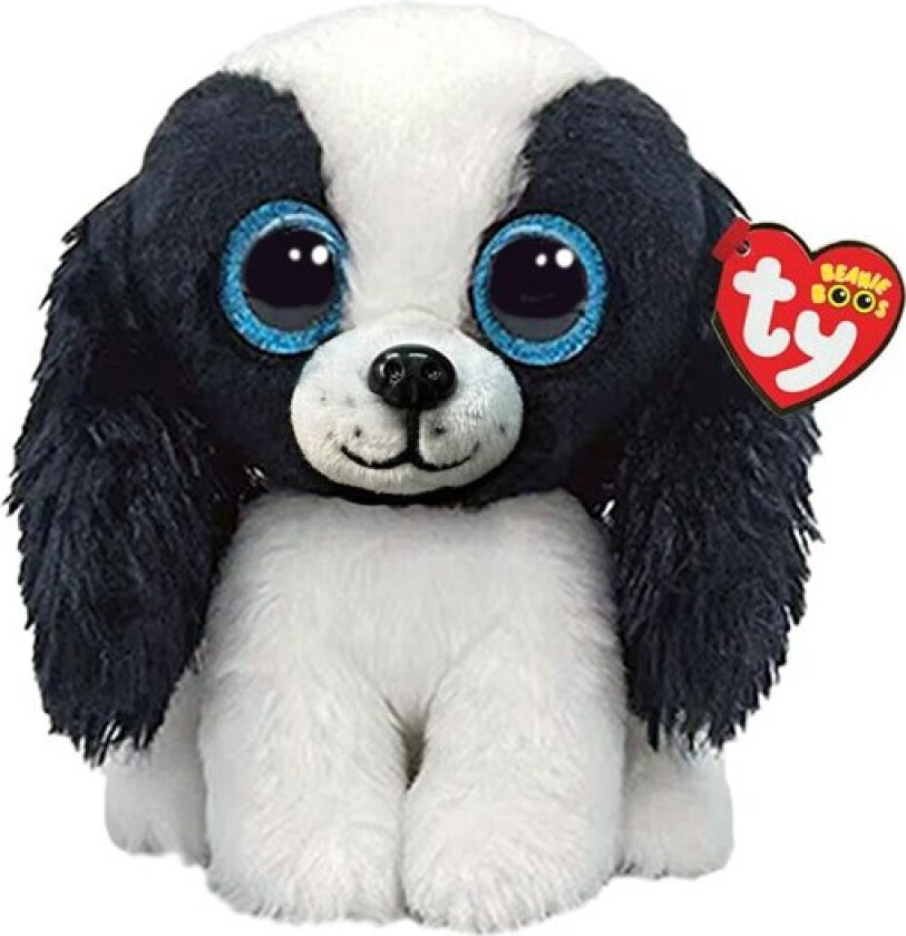 TY Bamse Sissy Black And White Dog Reg