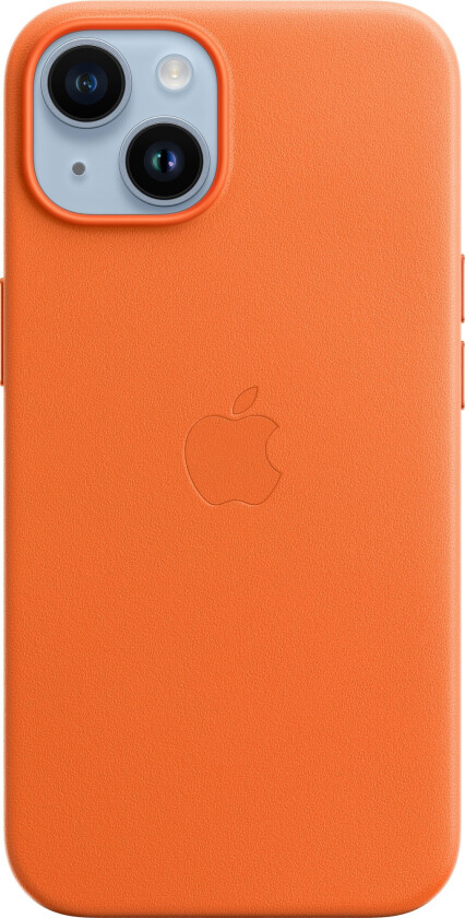 iPhone 14 Leather Case with MagSafe - Orange