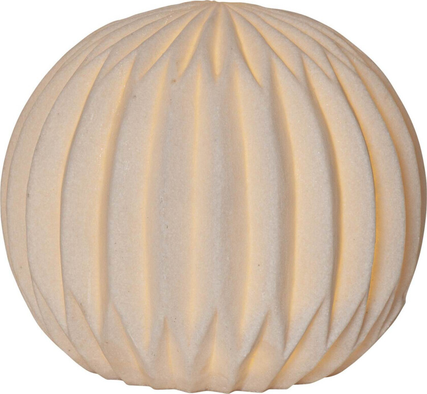 Utendørs dekorasjon Sandy Globe 25 cm Hvit