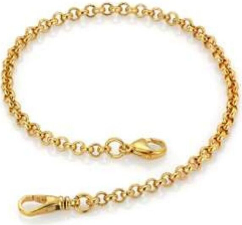 Bilde av Løkenbunad, Nøkkel lenke enkel i 925 forgylt sølv