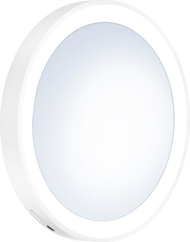 Outline Lite sminkespeil med lys, Ø13 cm, hvit