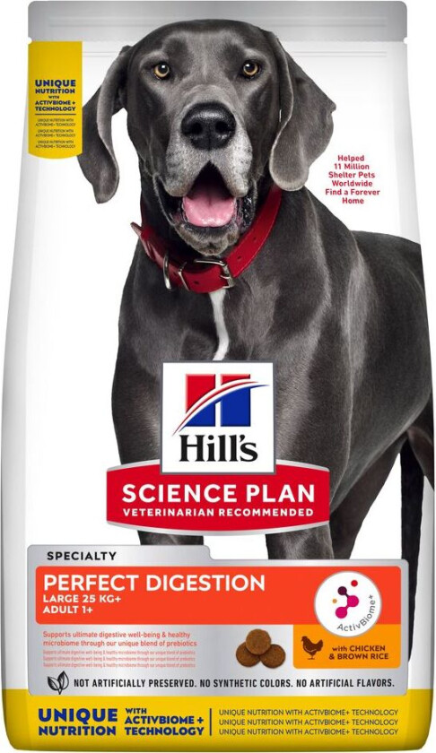 Hill's Science Plan Dog Adult 1+ Large Breed Perfect Digestion Chicken & Brown Rice 14 kg