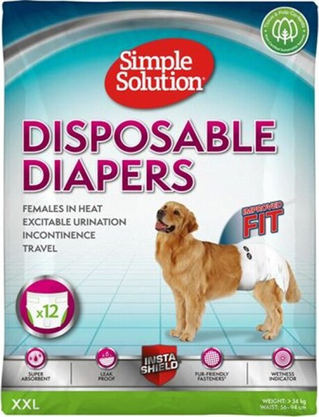 Engangsbleier Tispe 12pk XXL