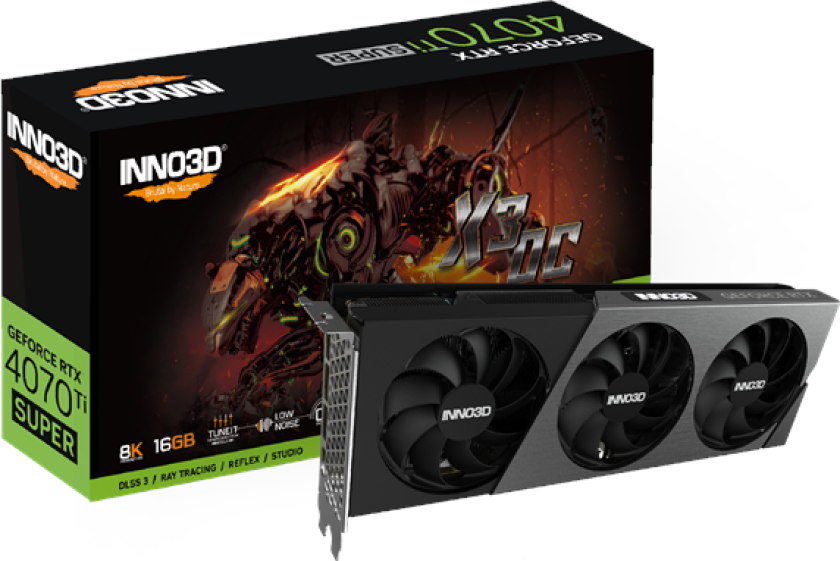 GeForce RTX 4070 Ti SUPER X3 OC - 16GB GDDR6X RAM - Grafikkort