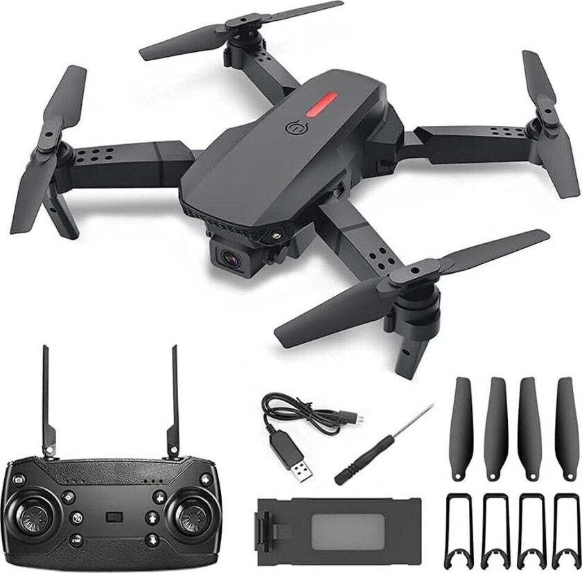 Drone med høyoppløselig kamera og sammenleggbar design