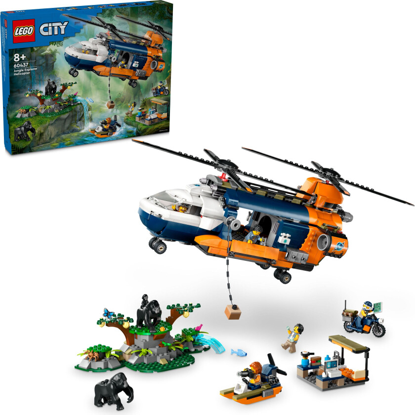 City 60437 Jungelutforskerens helikopter-baseleir