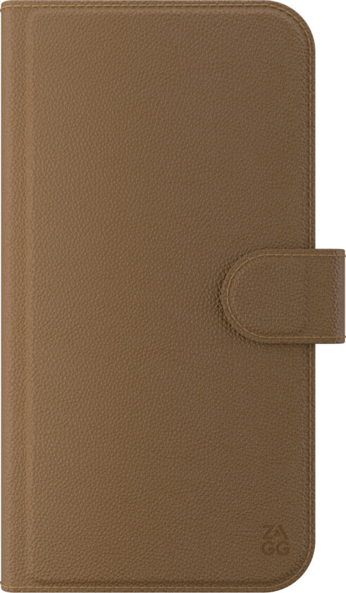 iPhone 15/14/13 lommebokdeksel (brun)