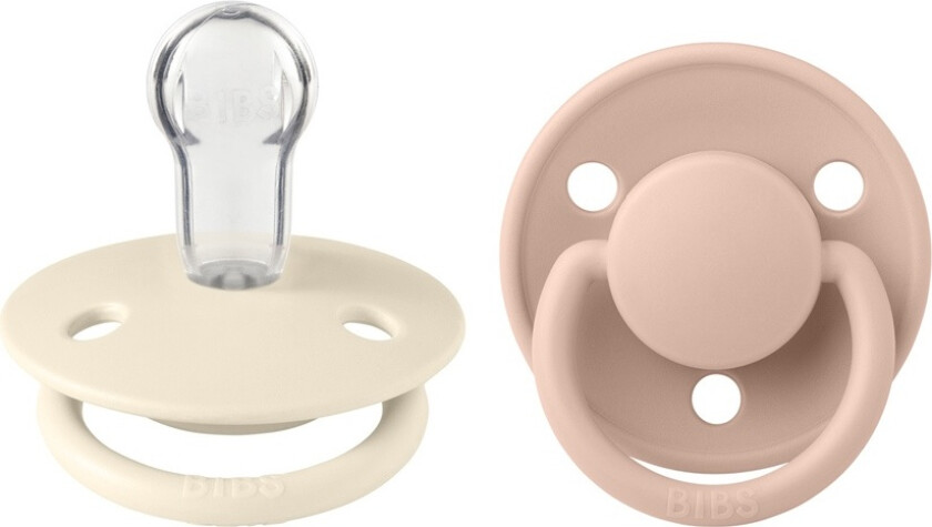Pacifier De Lux Silicone Ivory/Blush Onesize 2pcs