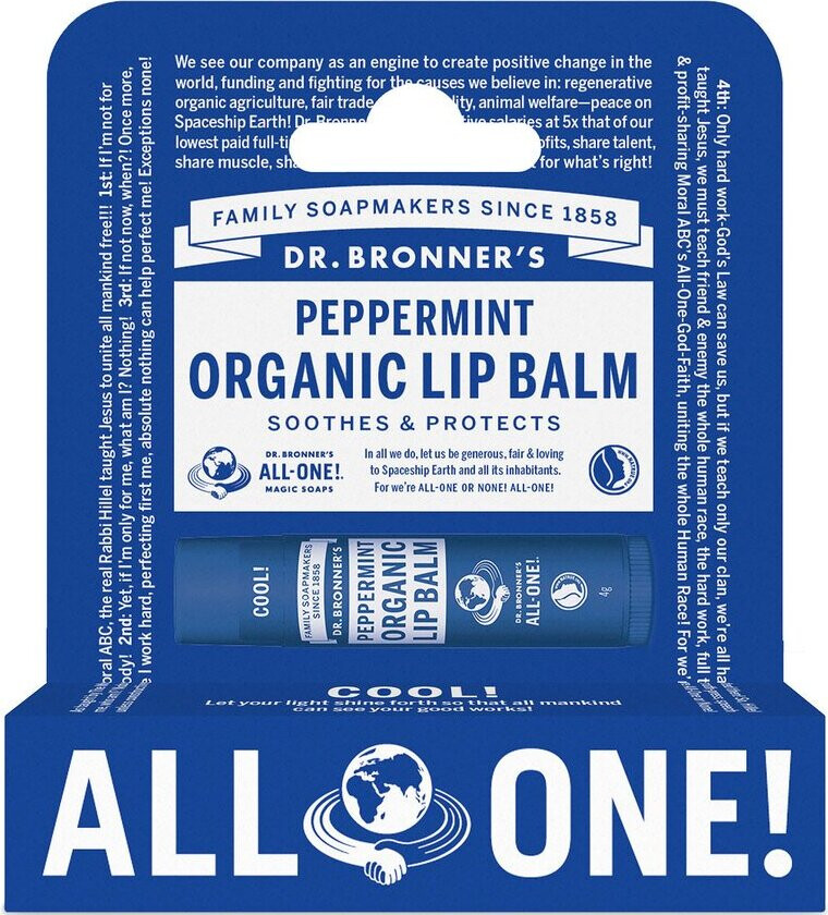 Dr. Bronner Peppermint Organic Lip Balm 4g