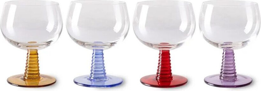 Swirl Vinglass Lave 4-pakning 35 cl Mix