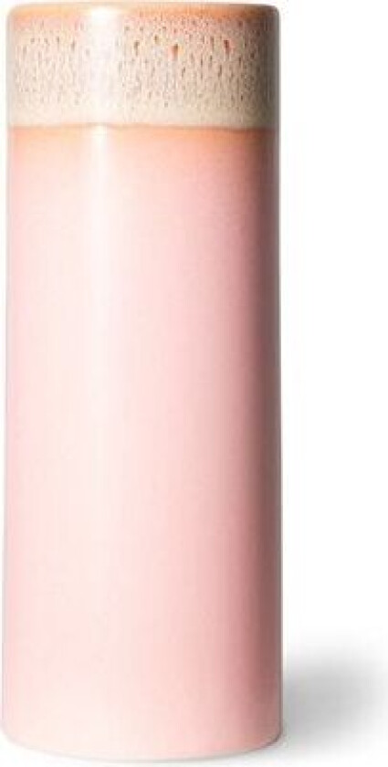 70's keramikk Vase XS Ø7,5x19 cm Rosa