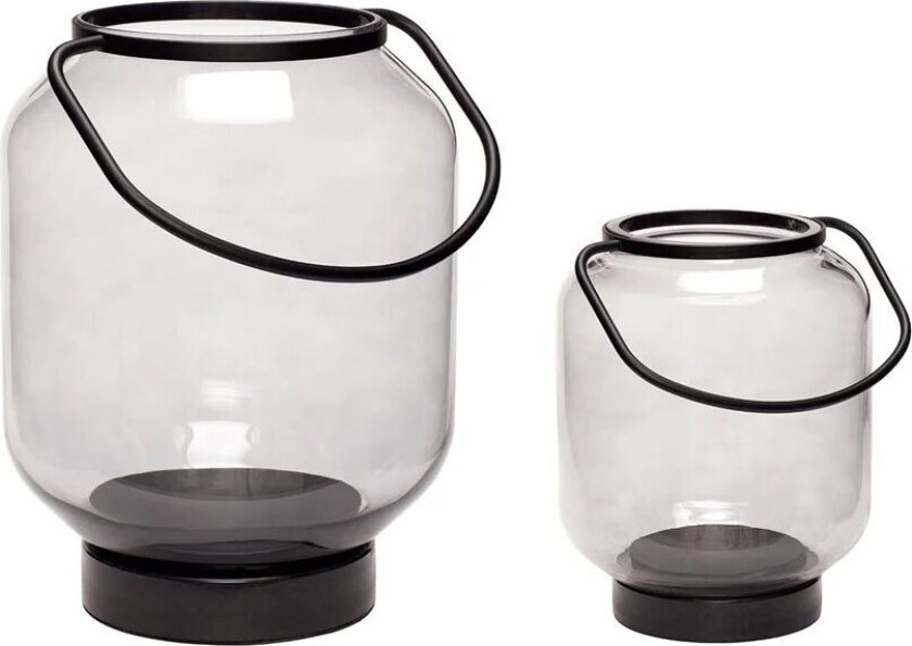 Lyslykt 2-pakning Svart-klar