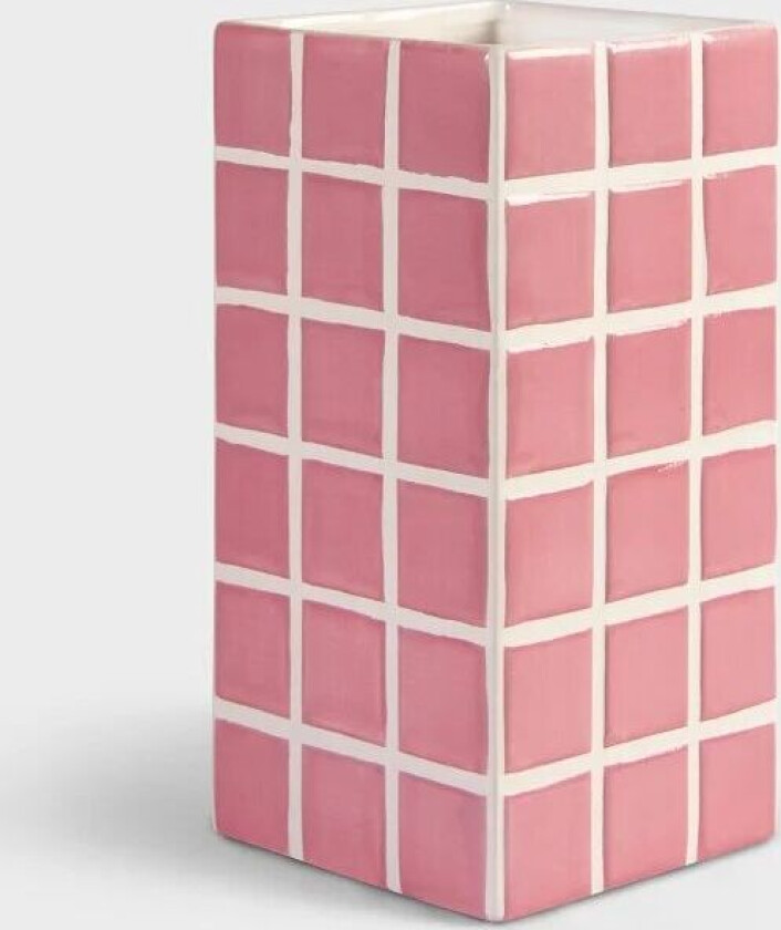 Tile Vase 21 cm Rosa