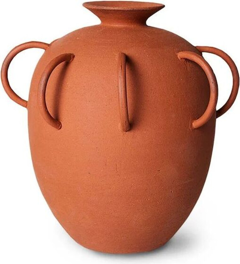 HK Objects Vase med Håndtak Terracotta