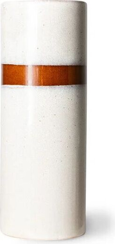 70's keramikk Vase L Ø9,5x25 cm Snow (hvit)
