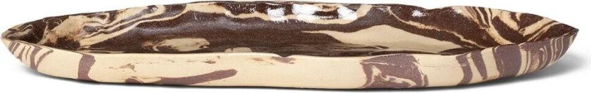 ferm LIVING Ryu tallerken 37 cm Sand-brun