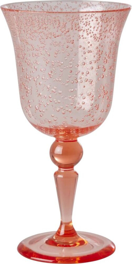 Rice vinglass bubble design 36 cl Peach