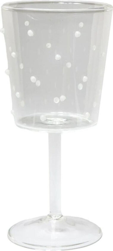 Venezia vinglass Hvite prikker