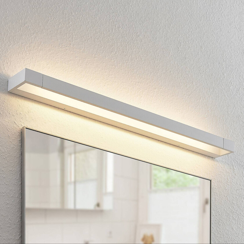 Jora LED-vegglampe, IP44, hvit, 90 cm