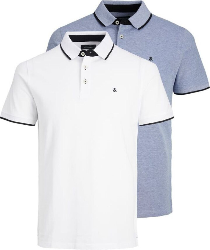 Jack & Jones Jack&jones; 2 Pk Polopiquet Hvit 2XL
