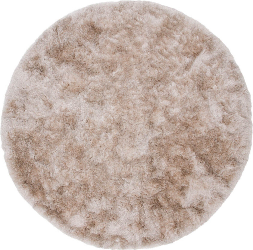 Shiva teppe Ø200 cm polyester champagne.