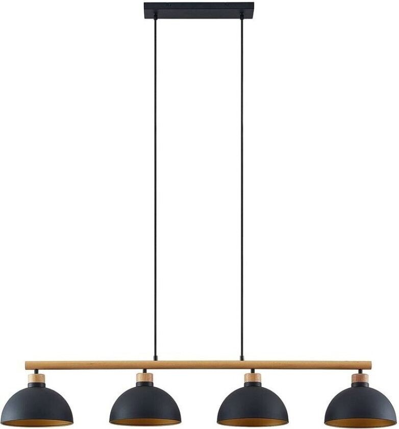 Tirzana hengelampe, 4 lyskilder, svart