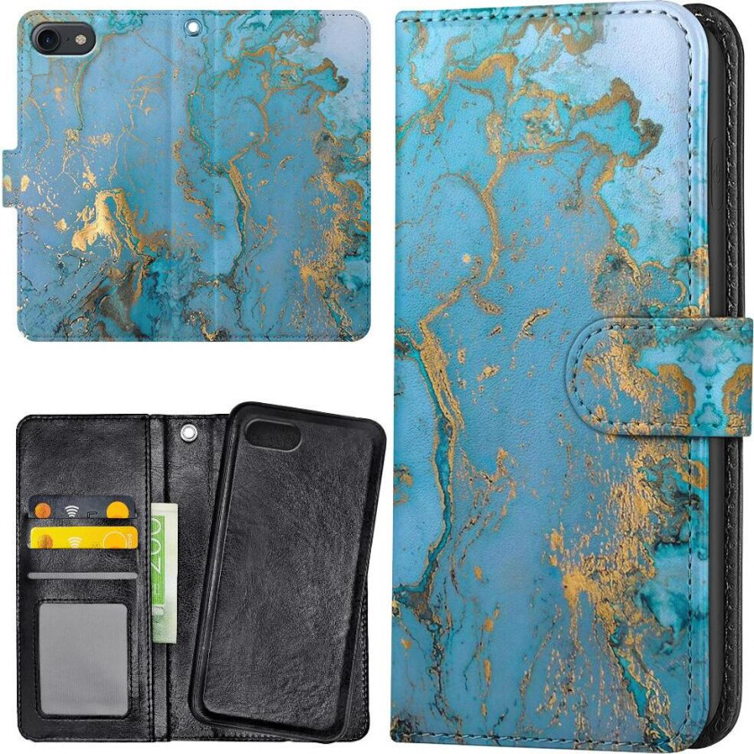 iPhone 7/8/SE - Lommebok Deksel Marmor