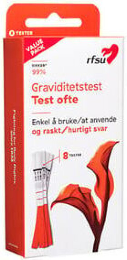 Bilde av Rfsu Graviditetstest Test Ofte, 8 stk.