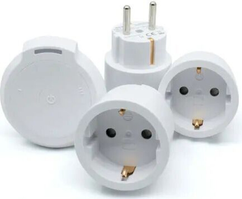 Mini-fjernstrømbryter 2300 W 3-pk.