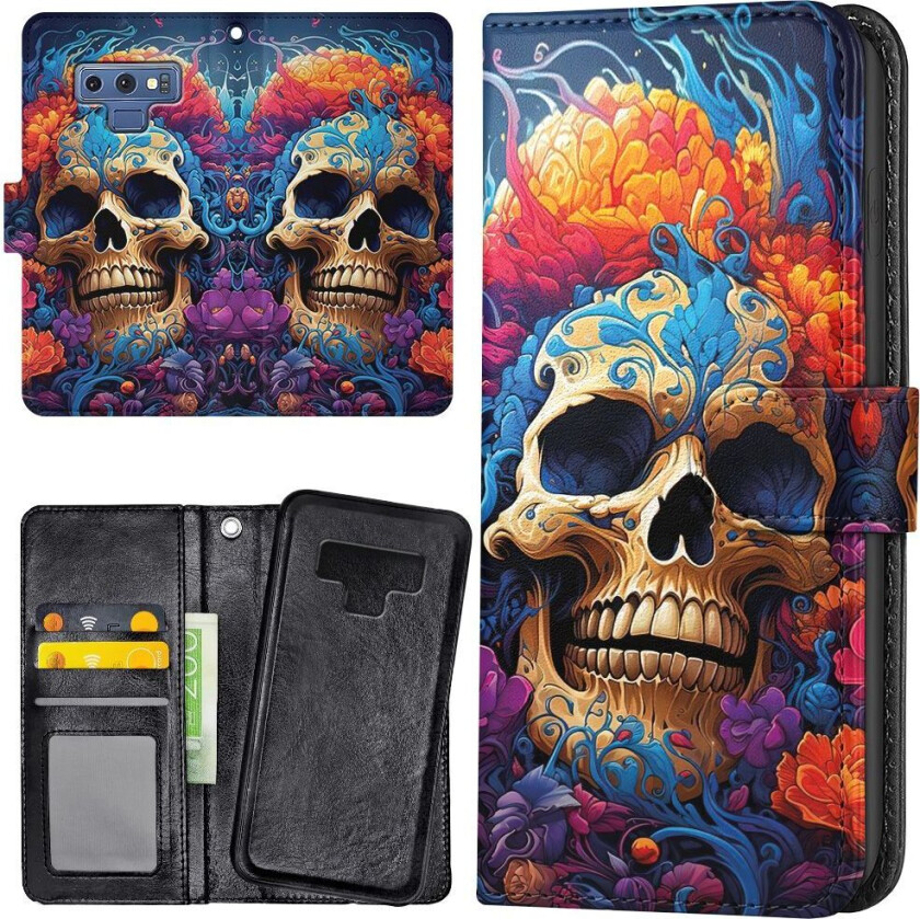 Samsung Galaxy Note 9 - Lommebok Deksel Skull
