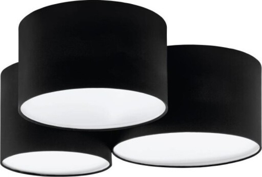 Pastore 2 tak L610 sort/hvit, E27, 3X60W