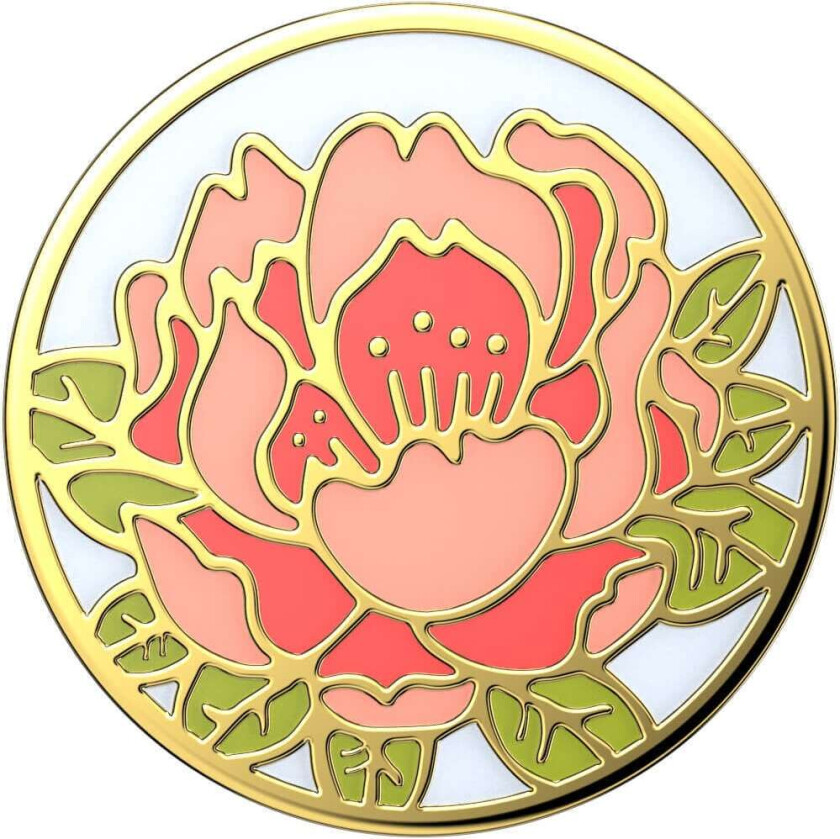 Popsockets PopGrip Enamel Blooming Peony Pink