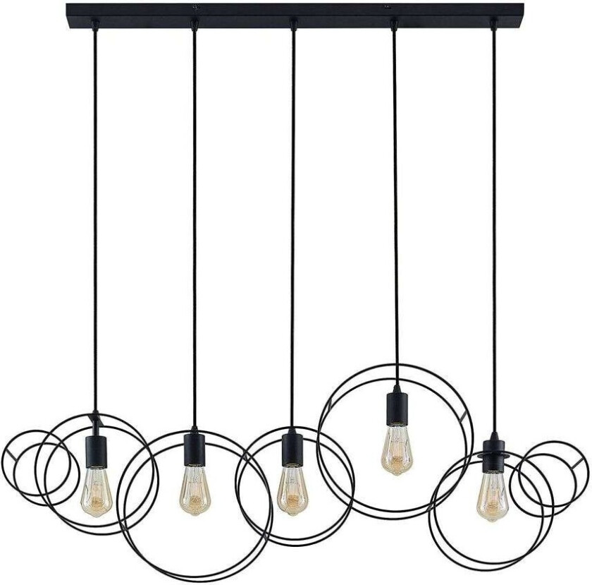 Andrik hengelampe, 5 lyskilder, sirkler