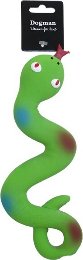 Hundeleke Latex Slingerorm Grønn
