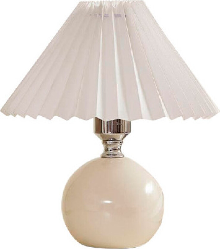 bordlampe Kerimi, keramikk, kremfarge