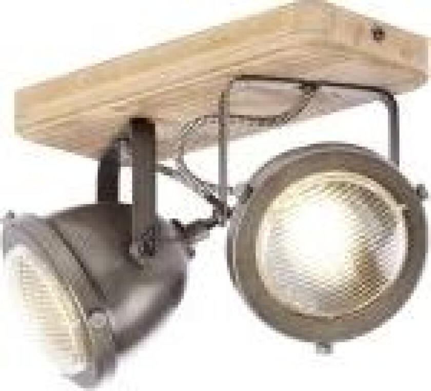Carmen Wood 72029/84 Loft-spotlights LED (RGB) GU10 50 W Træ, Rustfrit stål (børstet)