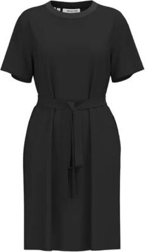 Essential Ss Short Tee Dress - Black M
