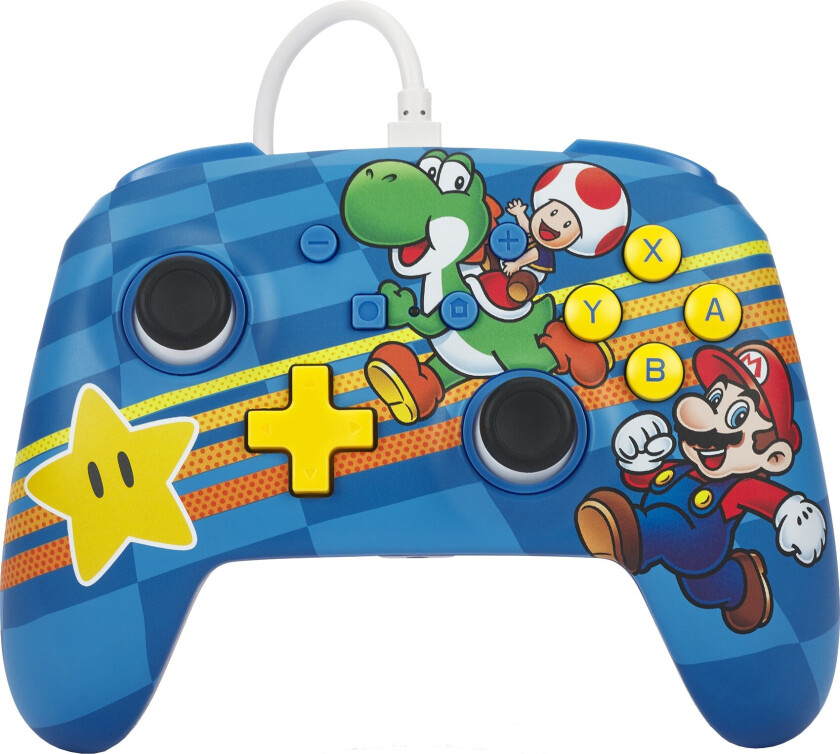 Enhanced Wired Controller for Nintendo Switch - Mushroom Kingdom Friends