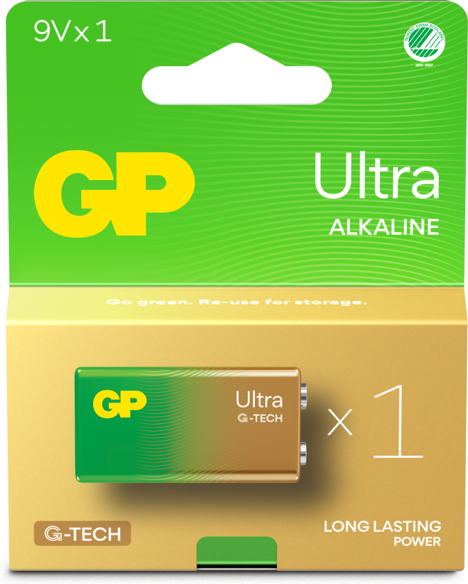 GP GP Ultra Alkaline 9V 1-p Svanemerket
