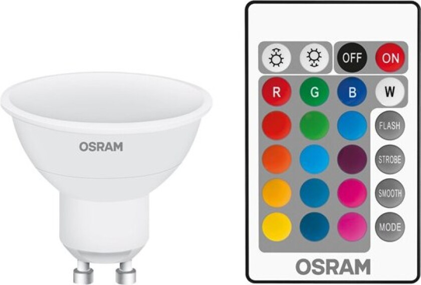GU10 LED spotpære med fjernkontroll