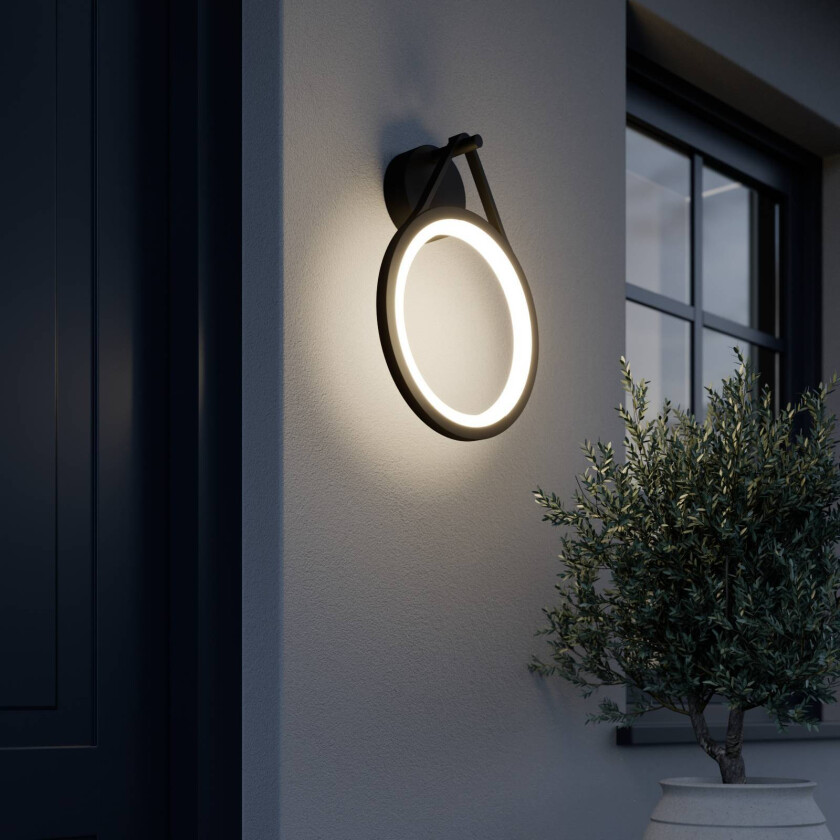 Utendørs LED-vegglampe Mirco, ringformet, IP65