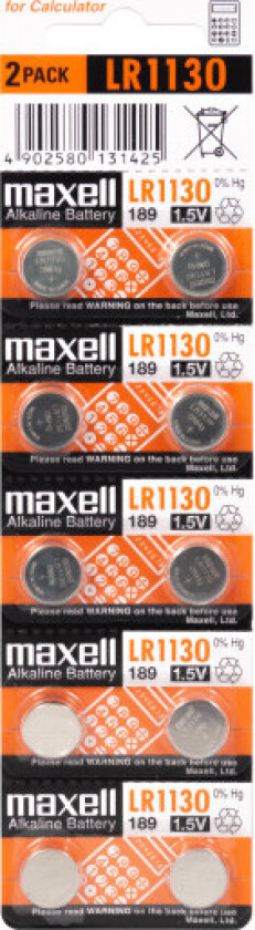 LR1130 Alkaline Batterier - 10 stk.