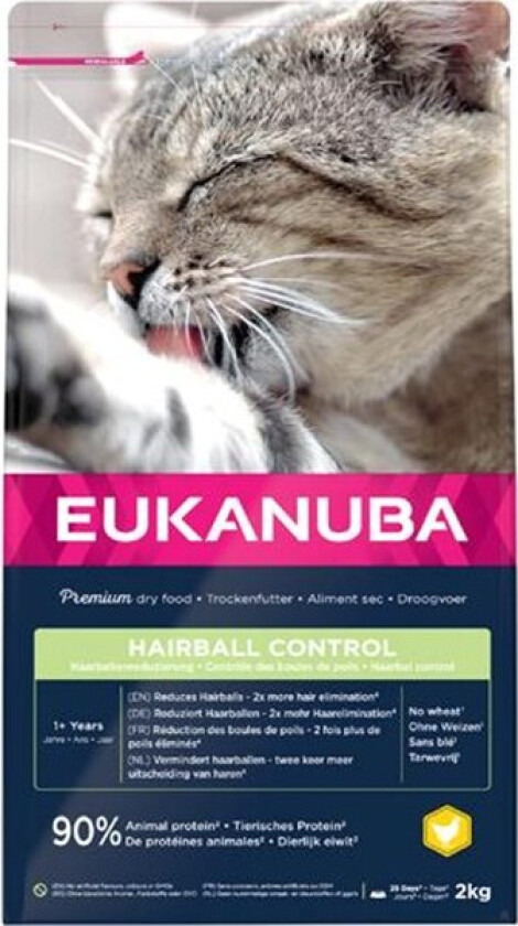 Eukanuba Cat Adult Hairball Control Chicken (2 kg)