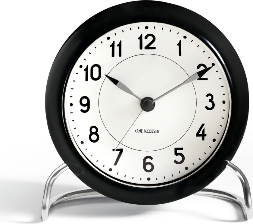 AJ Station Table Clock Black