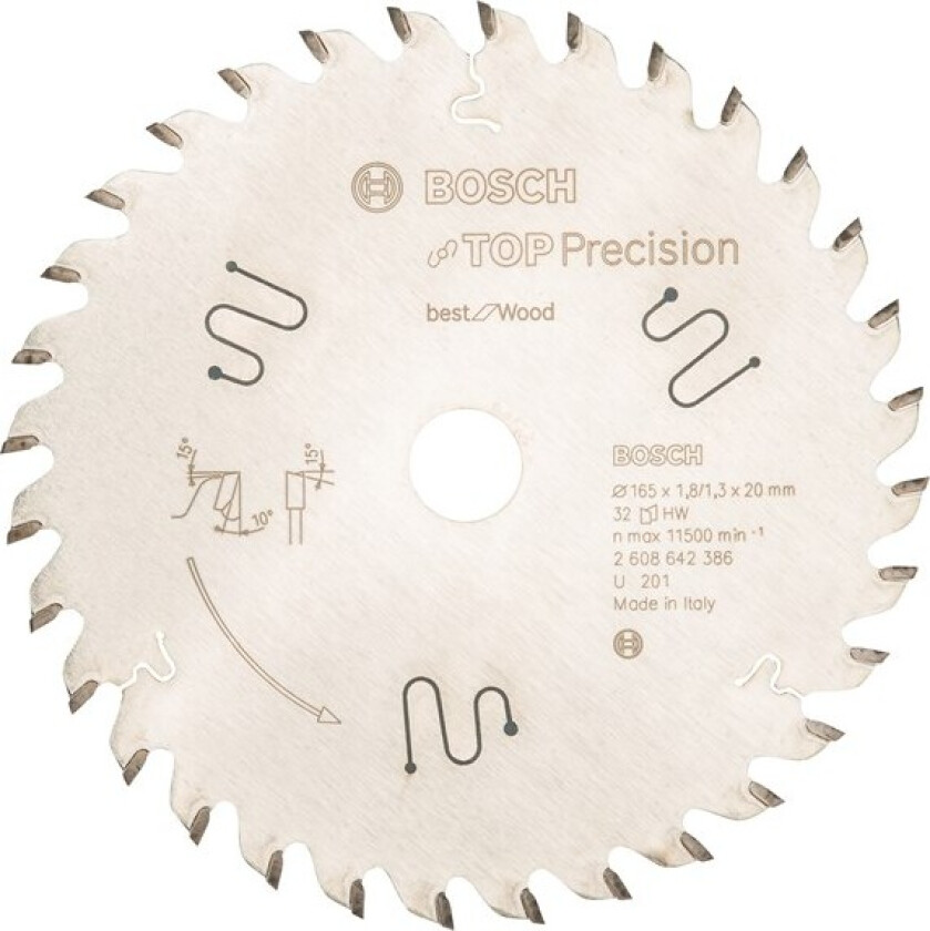 Sirkelsagblad Top Precision Best for Wood 165 x 20 x 1,8 mm, 32