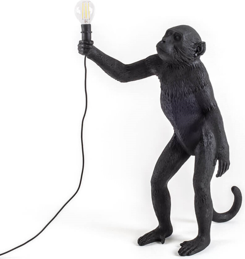 Monkey Lamp Outdoor Standing Black