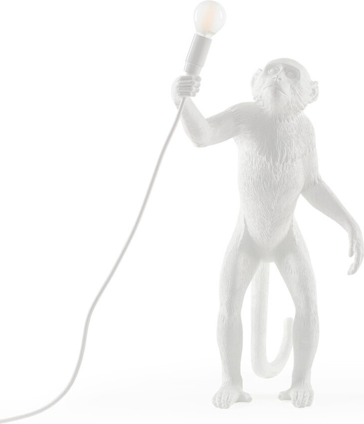 Monkey Lamp Standing White